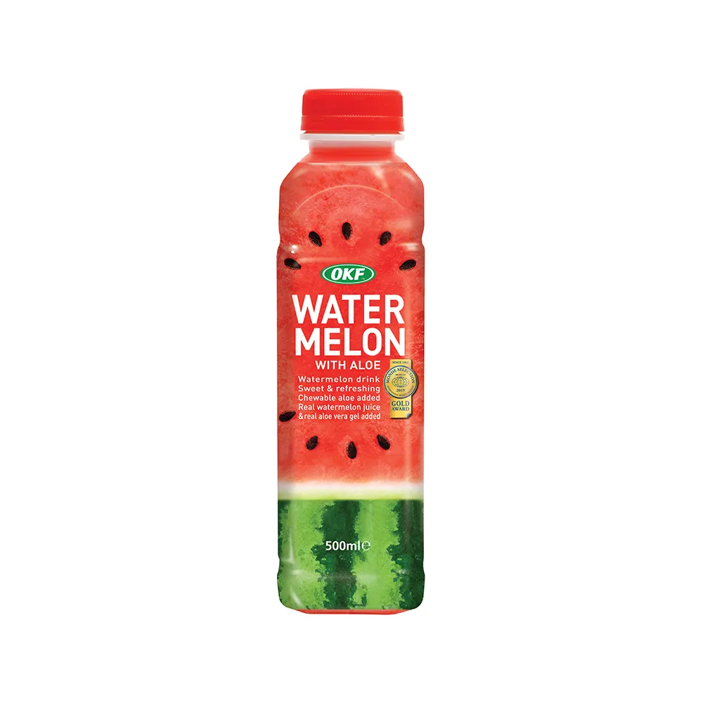 Bebida de jugo orgánico de Aloe Vera, sandía con aloe vera, 500ml