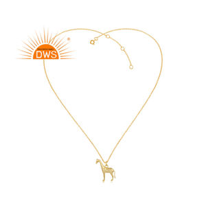 925 Sterling Silver Hammered <b>Giraffe</b> Pendant Necklace for Women Silver Jewelry for Women <b>Gift</b> for Her - Product Image 1