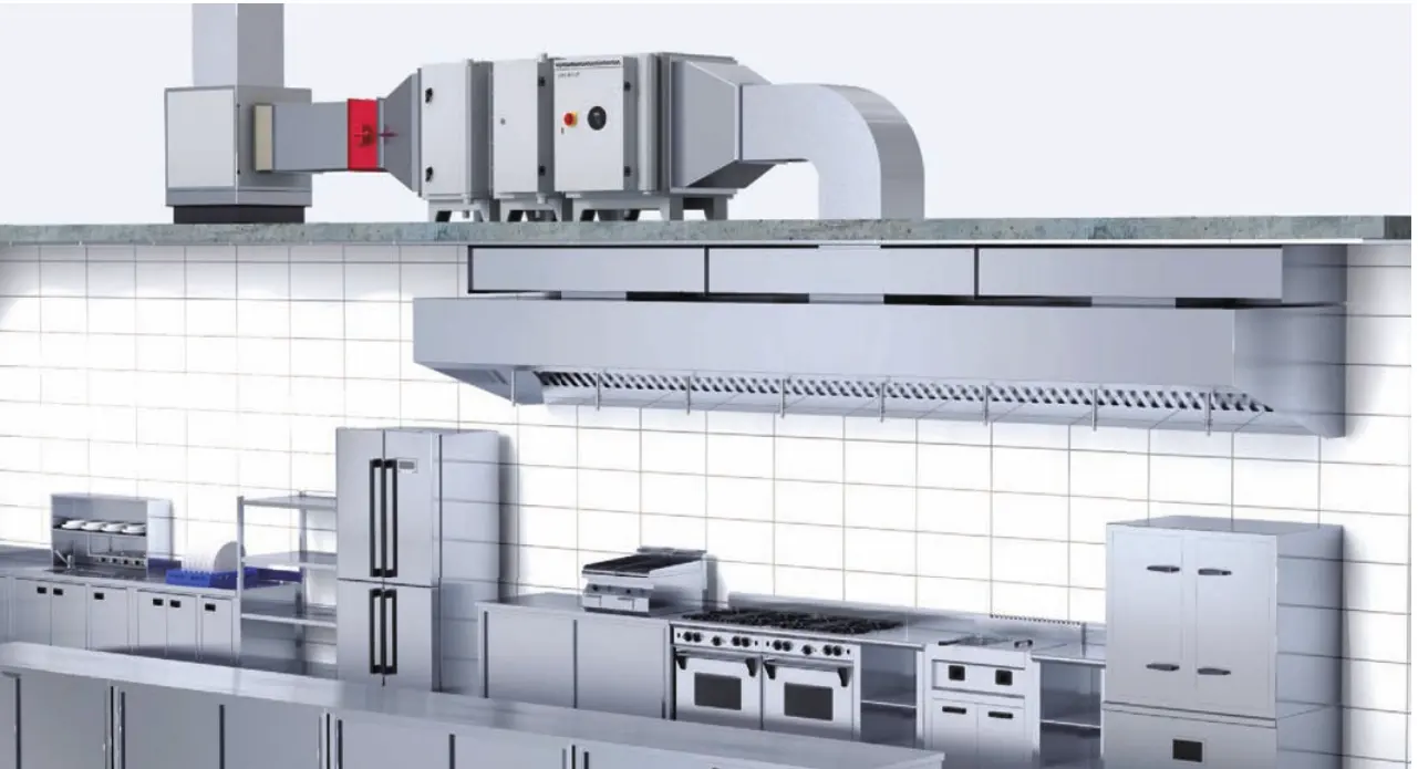 Extraction de vapeur de filtre à air de cuisine d'échappement précipitateur électrostatique