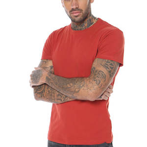 Camiseta de algodón peinado 100% Jersey hilado en anillo peinado Camiseta clásica Premium ajustada suave Camisetas de hombre Camiseta de mezcla de poliéster de algodón - Product Image 1