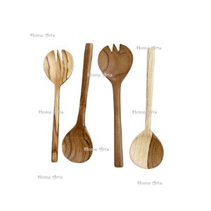 Juego de 5 cucharas de diferentes tamaños, juego de cubiertos con formas personalizadas, juego de cubiertos de madera para uso doméstico y hotelero. - Product Image 2