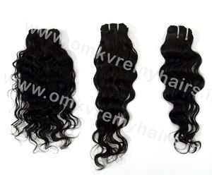 Máquina de extensiones de cabello humano Remy indio virgen HAIE trama doble ondulado todos los colores adecuado tejido suelto de alta calidad nunca - Product Image 1