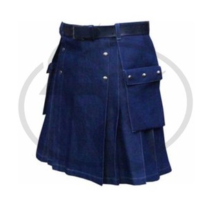 ที่ดีที่สุดคุณภาพชุดScottish Kilts Denim Kiltทนทานผ้าKilt - Product Image 6