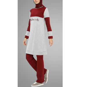 Ensemble de sport à capuche pour femmes, tenue 2 pièces, style musulman, vêtements islamiques, nouvelle collection - Product Image 2