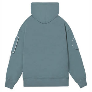 Sudadera con capucha Unisex con logotipo personalizado de alta calidad, estampado de bordado, informal, suelta, Sudadera con capucha de algodón para hombres y mujeres - Product Image 4