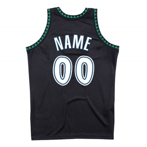 Nueva llegada Retro personalizado sublimación bordado aparejos sarga cosido Negro hombres baloncesto Jerseys - Product Image 3