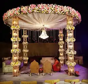 印度婚礼曼达普套装最新设计婚礼曼达普套装纤维雕刻曼达普