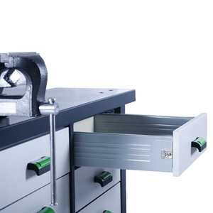 Turbo Armec B1L turbocompresseur noir établi industriel professionnel avec étau en acier forgé et 10 tiroirs fabriqué en italie - Product Image 2