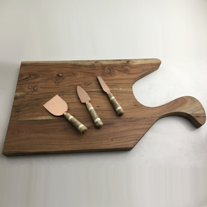 Tabla de cortar de cocina tipo colgante de madera con juego de cuchillos en epoxi de resina de cuchillo de bolsillo a granel - Product Image 4