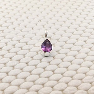 Collier fait main en argent sterling 925 avec pierres précieuses poire améthyste diamant et rubis-bijoux pendentifs pierres précieuses - Product Image 1