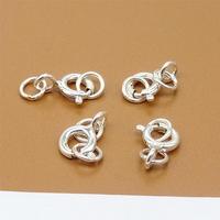 5mm 6mm 7mm 8mm Fermoirs à ressort en argent sterling 925 avec anneaux de saut Fermoir rond en ligne Résultats de bijoux en gros Fournisseur d'usine