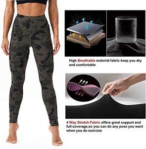 Pantalones de Yoga de cintura alta para mujer, mallas de camuflaje para entrenamiento, conjuntos de Fitness para gimnasio, medias para mujer 2022 - Product Image 6