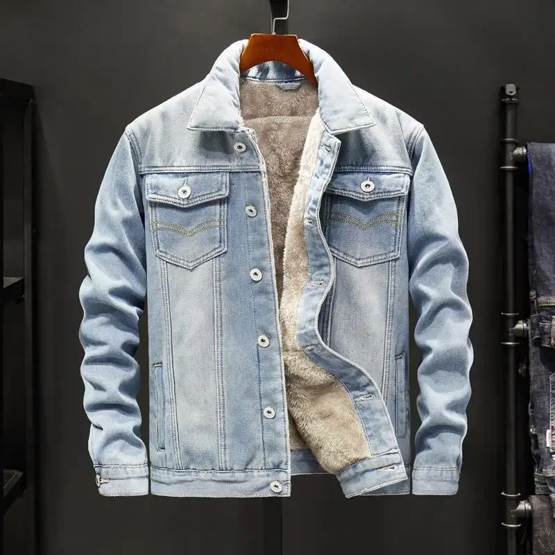 Оптовая продажа, китайская куртка и джинсовая куртка для мальчиков в Иу синего и черного цвета, джинсовая куртка из хлопка и джинсовой ткани, уличная одежда для мужчин