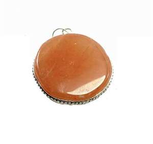 Pendentif aventurine rouge de haute qualité Style classique cristal de Quartz pendentif pièce ronde collier de pierres précieuses grossiste de pierre de guérison - Product Image 5