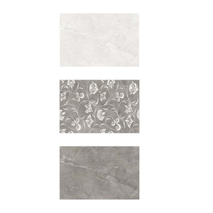 Azulejos de pared esmaltados de cerámica de color gris decorativos de diseño 3D 300x450mm - Product Image 1