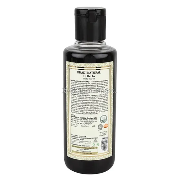 Khadi Natural Herbal 18 Herbs Hair Oil For Smooth And Manageable Hair