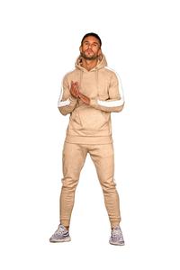 Dernières tendances de la mode, design tendance, logo personnalisé, survêtements en molleton de coton avec bande latérale. - Product Image 5