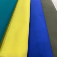 Tissu en toile tissée coton/polyester enduite, imperméable, ignifuge, teinte unie, robuste, indéchirable, sergé, vert olive
