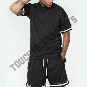 ชุดวิ่งออกกำลังกายและสั้น2ชิ้นชุดวอร์มเล่นกีฬาวิ่งทำจากโพลีเอสเตอร์สำหรับฤดูร้อนออกแบบได้ตามที่ต้องการ - Product Image 4