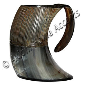 Taza para beber de cuerno Natural de alta calidad de Axiom Home Accents, taza de cerveza vikinga tallada a mano y hecha a mano para obsequios - Product Image 6