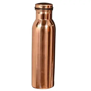 Ayurveda — bouteille d'eau en cuivre pur 1 litre, bouteille anti-fuite, en cuivre pur, fabricant et exportation en inde