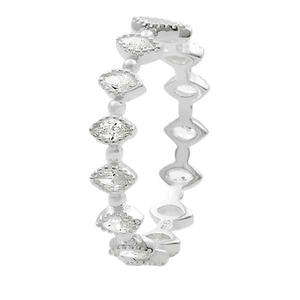 Anillo de plata 925 barato para chicas con piedras preciosas clásicas - Product Image 1