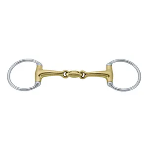 2024 allemand de haute qualité en acier inoxydable Bit Dee Ring Eggbutt Double-Jointed/Broken Snaffle Silver Embouchure - Product Image 1