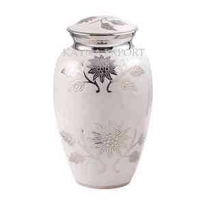 Urne pour adulte en résine bleue plaquée nickel gravée rose pour cendres humaines disponible urne en métal de qualité supérieure à prix abordable - Product Image 3