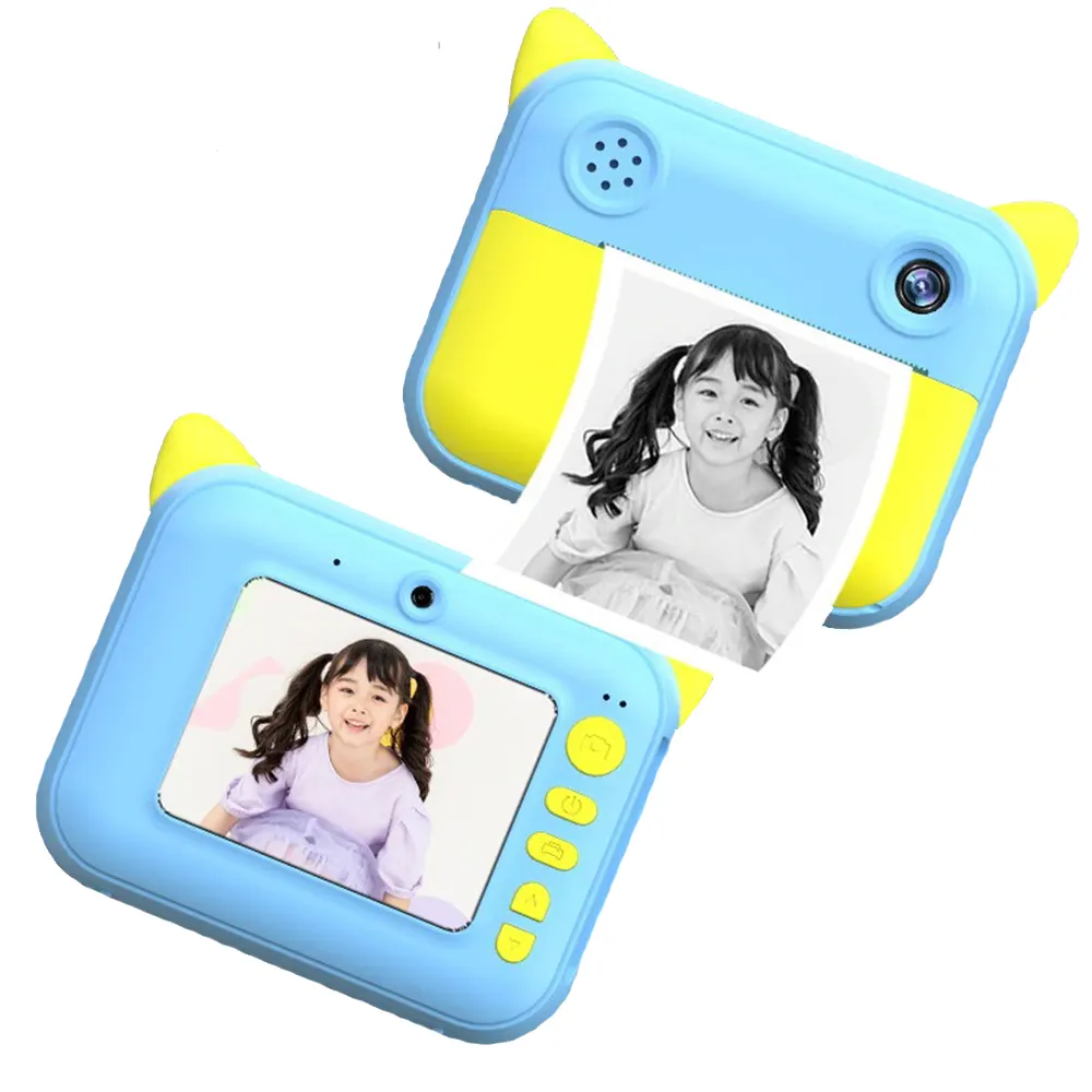 Dropshipping Mini Camera Kinderen Instant Print Camera 1080P Fotopapier Speelgoed