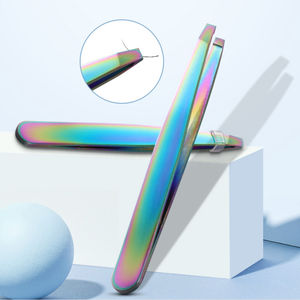 Juego de pinzas para cejas, tijera y pestañas, pinzas planas de acero inoxidable, pinzas para cejas - Product Image 3