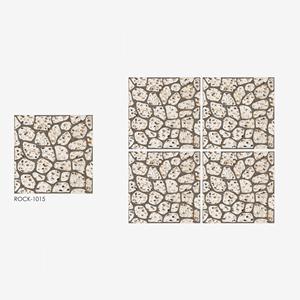Azulejos de porcelana antideslizantes para suelo de jardín de piedra de color amarillo claro para exteriores antiguos 400x400mm - Product Image 1