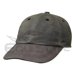 Plain Baseball Hats Olive Green Color Waxed Canvas Baseball Caps Top Quality Material Fully Customized Design Baseball Caps