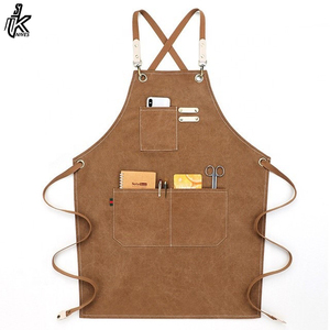 Tablier de nettoyage de Salon de coiffure, uniforme, toile de fleurs, tablier pour Bar de Restaurant - Product Image 4