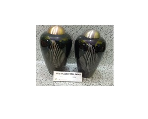 Par de urna de cremación de latón marrón para cenizas de adultos, urna funeraria grande para cenizas, cremación conmemorativa perfecta, BRASSWORLD, INDIA - Product Image 1