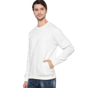 Venta al por mayor OEM y ODM hombres 65% poliéster 35% algodón bebé francés Terry sudadera cuello redondo pulóver manga larga logotipo impreso - Product Image 3