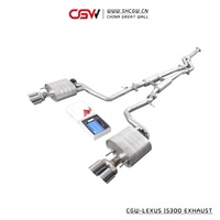 Système de tuyau d'échappement de qualité supérieure Valve Exhaust Catback avec embouts chromés quad pour Lexus IS300 3.0-2.0T MY 2017 à aujourd'hui