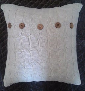 Housse de coussin en coton 100% tricotée à la main, taille personnalisée - Product Image 3