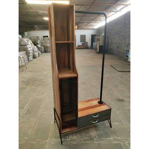 Latest <b>Design</b> Home Living Room Furniture Wood and Iron <b>Luggage</b> Hangers & Racks With Storage - Product Image 5