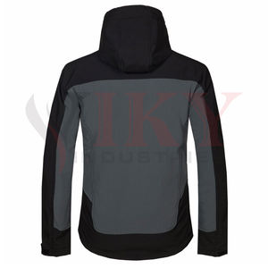 Chaqueta universitaria de concha blanda recubierta para hombre con logotipo personalizado, ropa cómoda para deportes de invierno - Product Image 3