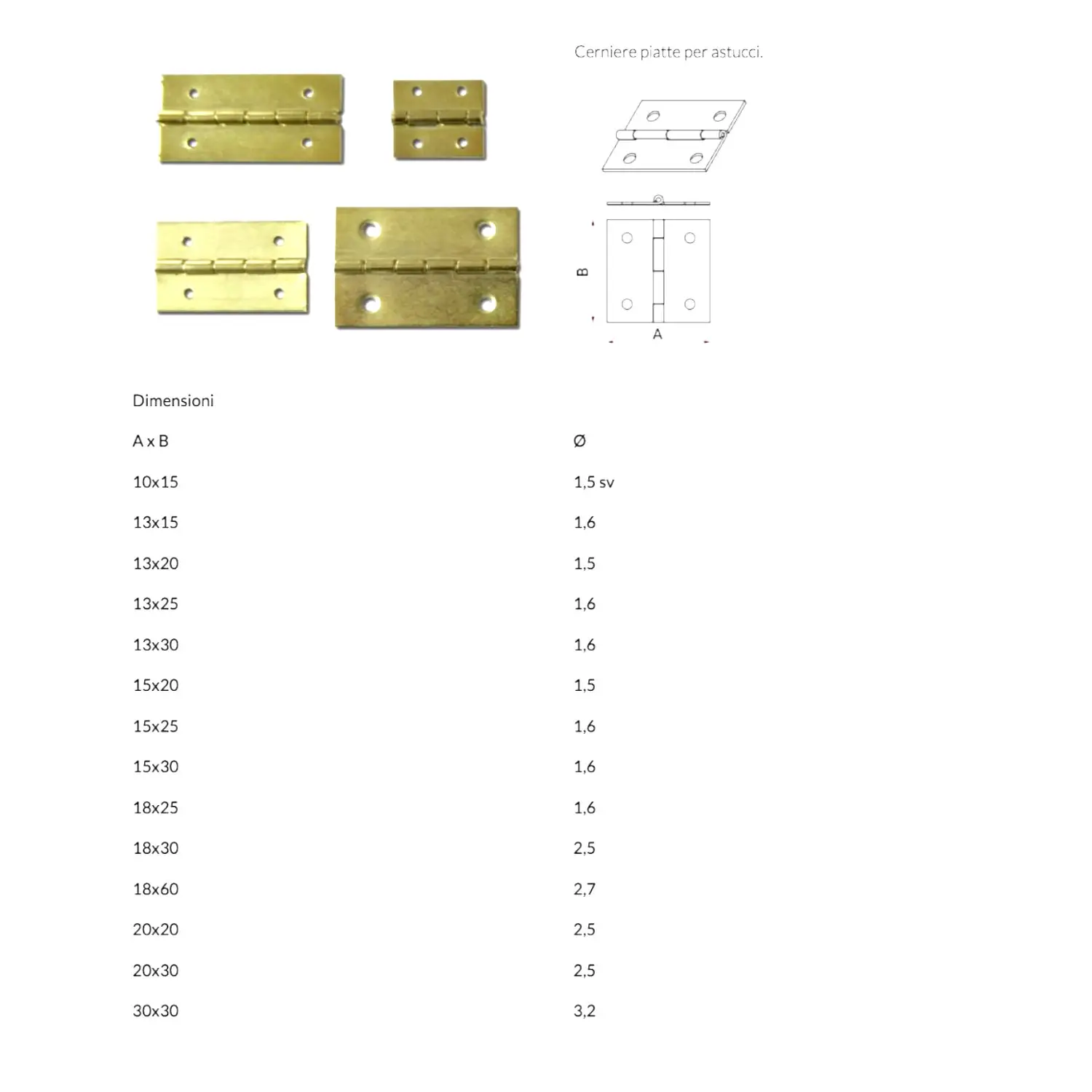 Hot Selling-Heavy Duty Einfache Installation Scharnier mit Löchern auch für Boxen und Holzkisten-Box 10St