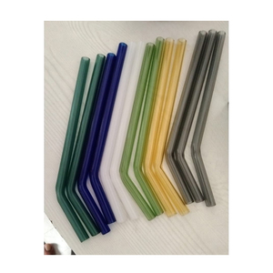 Top Quality Bar Home Accessory Food Grade Custom Color Glass <b>Straws</b> Wholesale Supplier Manufacturer - Product Image 1