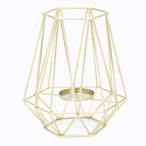 Tendance Design Plaqué Or Bougeoir En Métal Fil De Fer Vaisselle De Luxe Décoration De La Maison Élégant Bougeoir Ambiance Élégante - Product Image 5