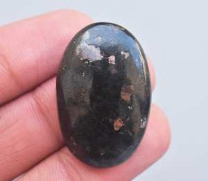 Gema Natural de Nuummite Apache (Negra) en Forma de Cabujón, 20-55mm, Ovalada/en Forma de Pera, Alta Calidad, Venta al Por Mayor para Decoración de Uñas - Product Image 5