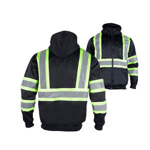 Veste de sécurité imperméable ANSI classe 2 haute visibilité réfléchissante avec logo personnalisé flash LED pour hommes - Product Image 2