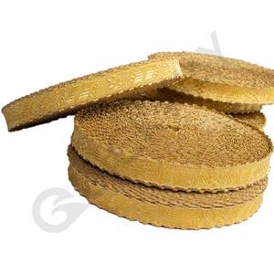 Adorno de oro ceremonial francés vintage | Adornos de encaje trenzado Color dorado personalizado Mejor diseño de recorte Trenza de encaje - Product Image 5