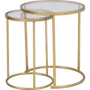 Table gigogne moderne et élégante en or avec plateau en acier inoxydable, table d'appoint de luxe de haute qualité pour salon, taille personnalisée, décoration intérieure - Product Image 3