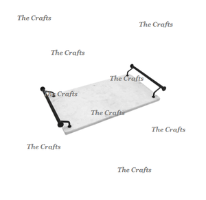 Plateau de service en marbre en vrac Qualité exclusive Taille et forme personnalisées Restaurant et hôtel Vaisselle Plateau de nourriture - Product Image 6
