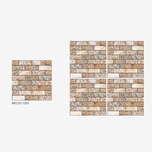 Carrelages de sol en céramique design brique décorative pour décoration d'entrée d'hôtel 400x400mm - Product Image 1