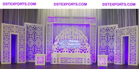 Elegant Wedding Backstage Fiber Frames Decor Lovely Wedding Stage Backdrop Frames Dreamy Wedding Big Fiber Frames Decor