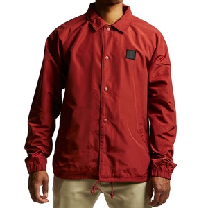 Custom blank plain lightweight shirt collar <b>coaches</b> jacket for men - Product Image 1